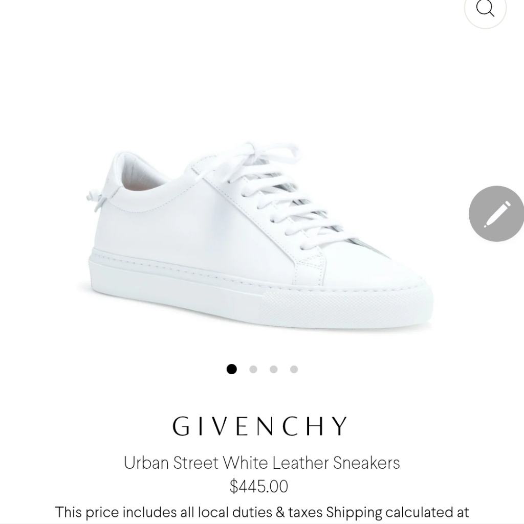 Givenchy Urban Street White Leather Sneakers
